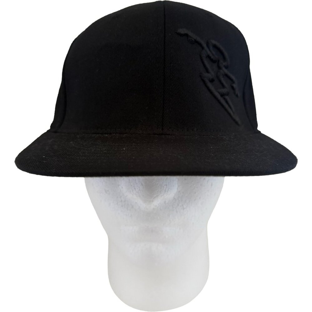 Dahui Flexfit Black Fitted Hat L/XL Embroidered Logo Cap